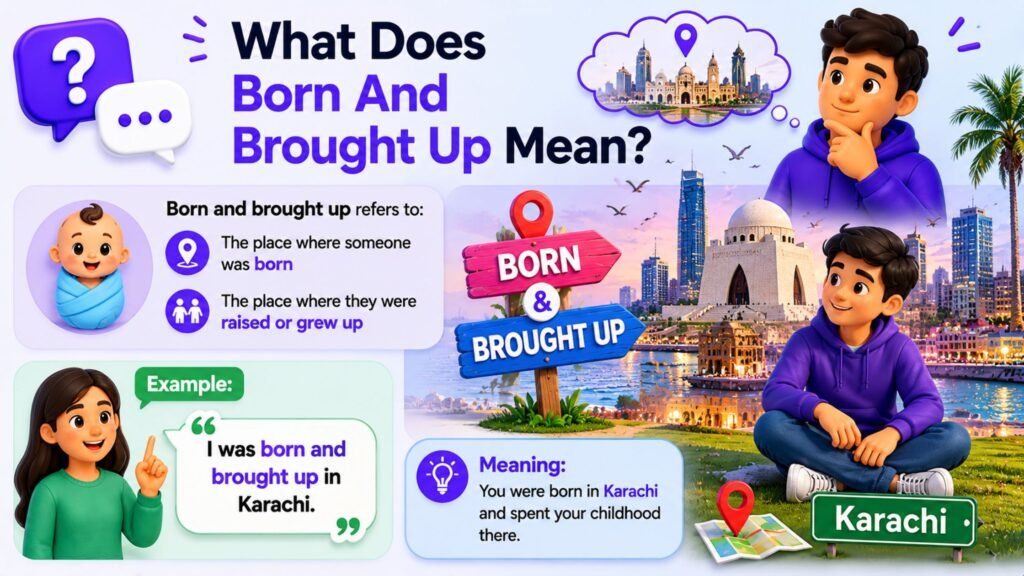 born and brought up meaning