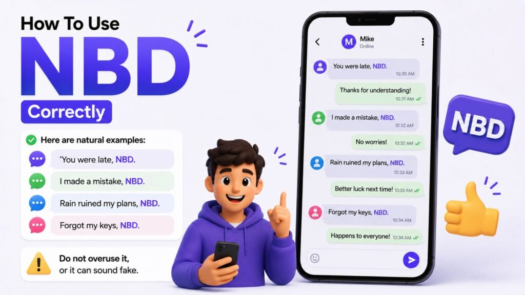 what does nbd mean in text language