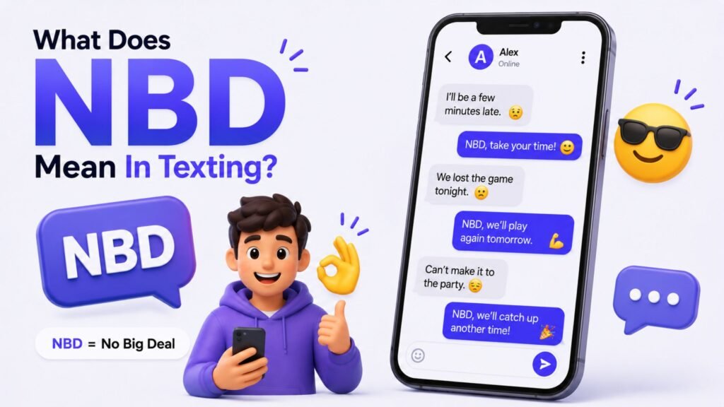 what does nbd mean in text message