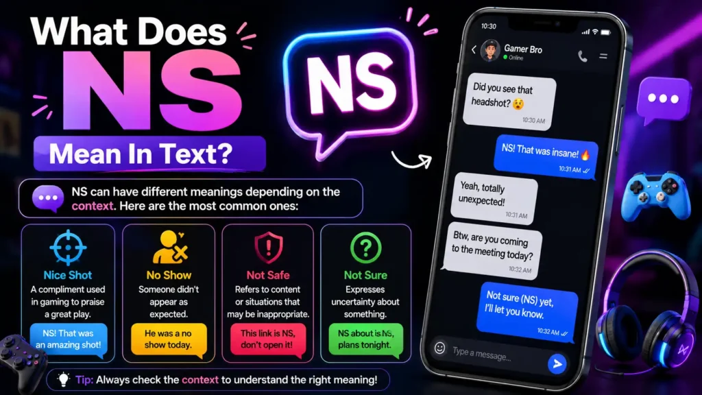 what does ns mean in text