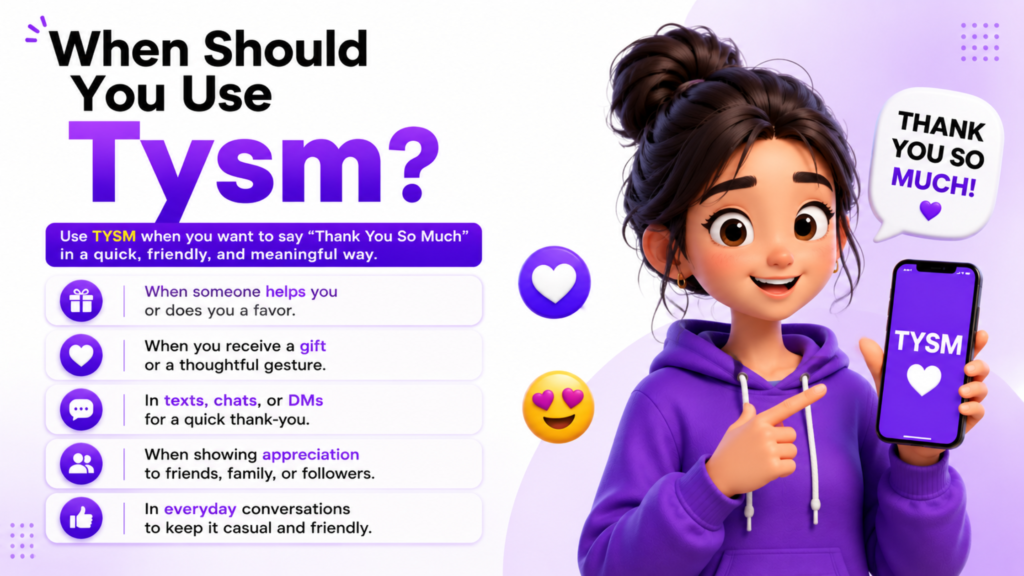 what does tysm mean from a girl