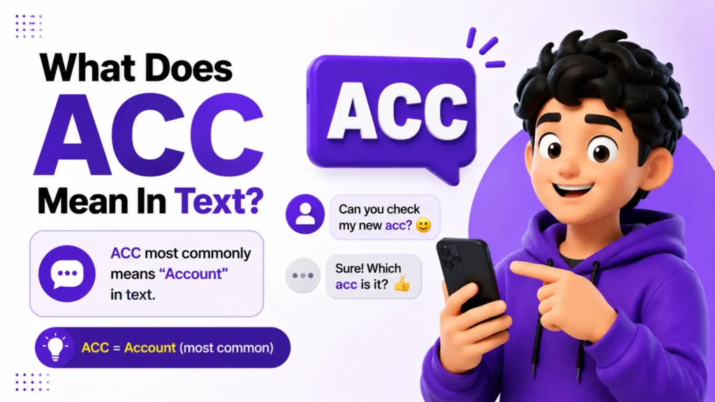 what is acc mean in text